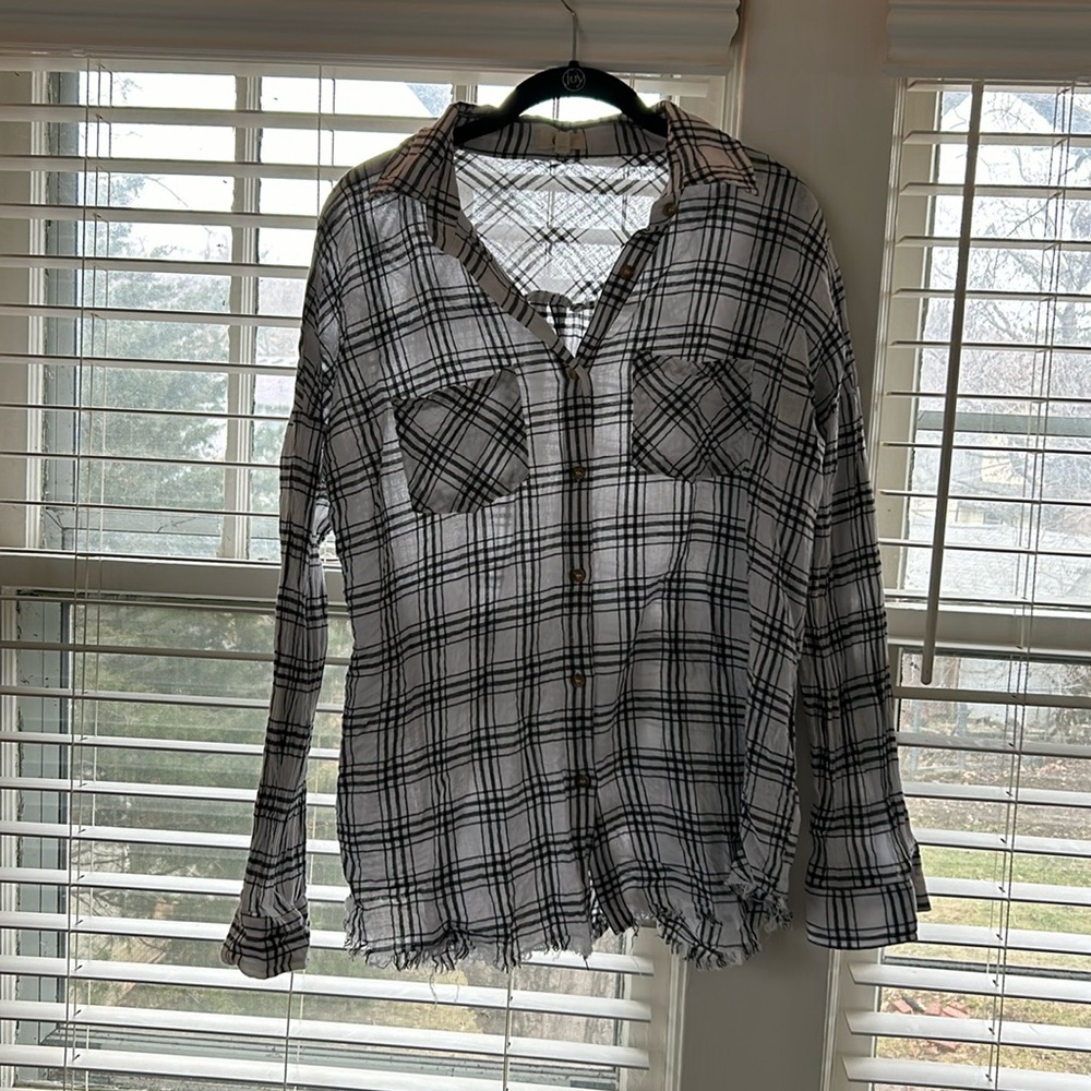 Plaid long sleeve women’s shirt